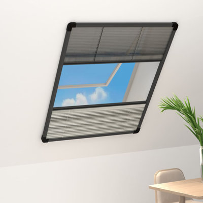 Symple Stuff Plisse Insect Screen For Windows Aluminium With Shade