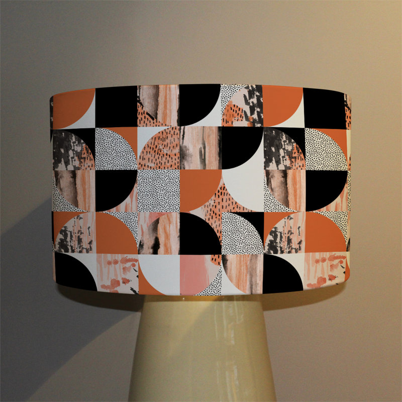 Cotton Drum Lamp Shade ( Uno ), 22cm H x 25cm W x 25cm D