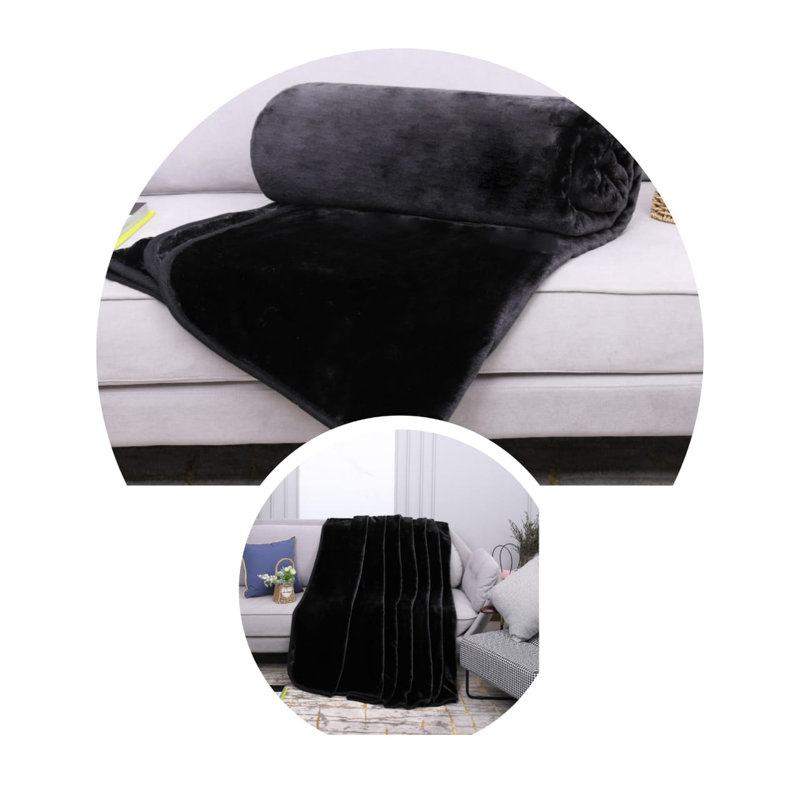 Tascherau Throw, W150 x L200cm, Black