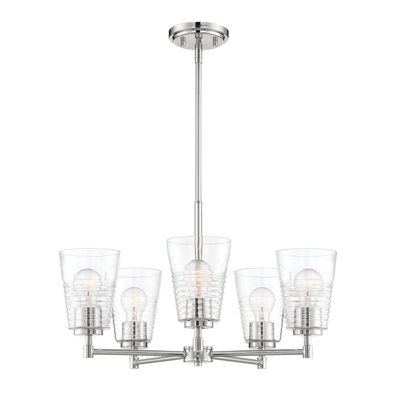 Lustre cylindrique Spoutnik à 5 lumières Knutson