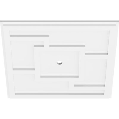 Médaillon de plafond contemporain en PVC de qualité architecturale, deux pièces 32 po x P 1 po x P 11 po x P 1 po