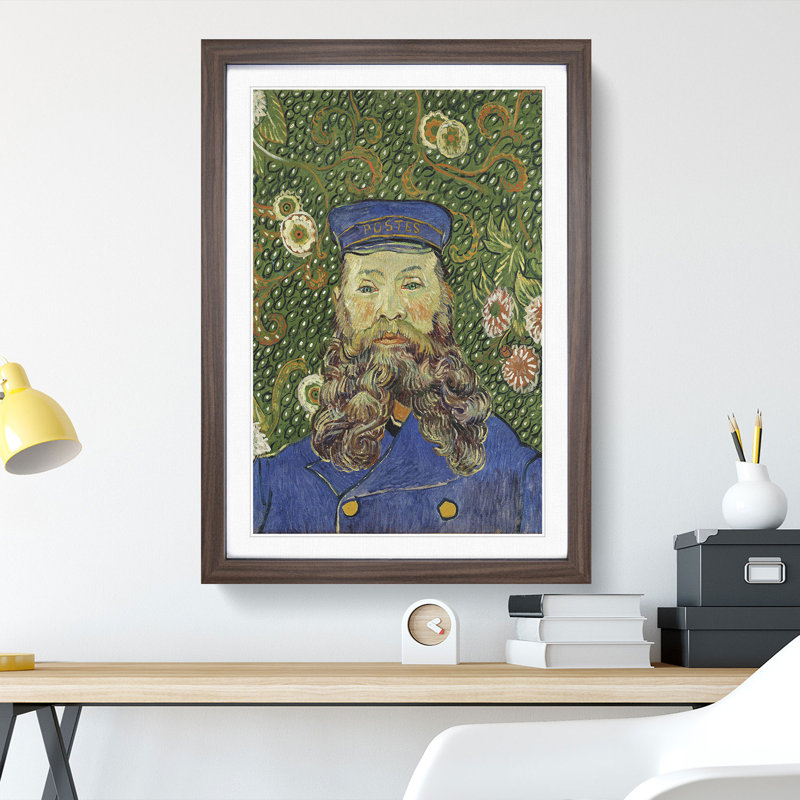 The Postman Joseph Roulin Vol.1 by Vincent Van Gogh - Framed Print, Walnut Framed, 36cm H x 27cm W x 2cm D