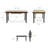 Rectangular Metal Extendable Outdoor Dining Table , 84'' in. W 35.5'' in. D