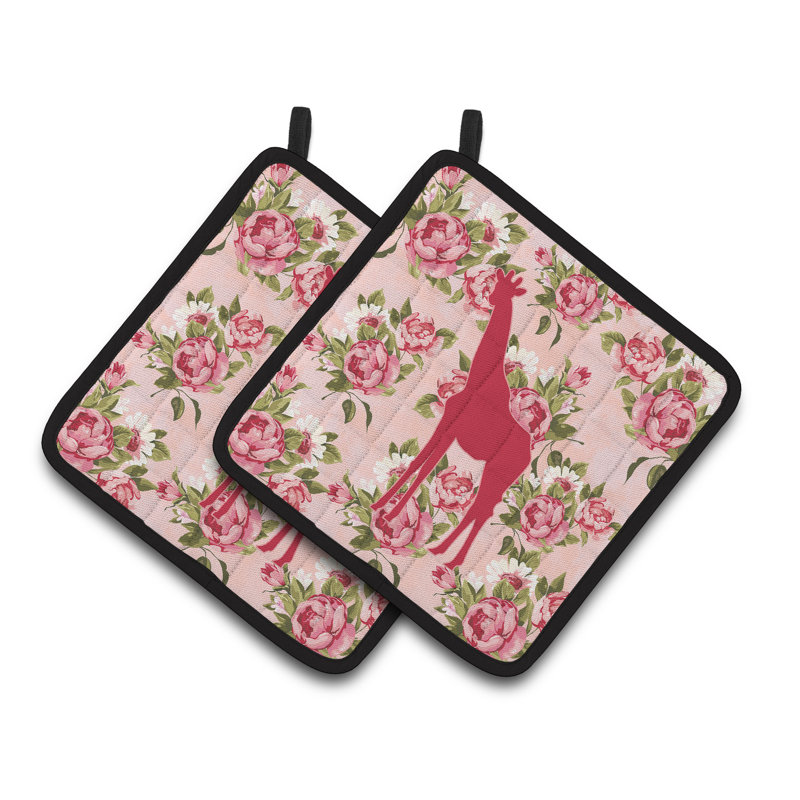 Bungalow Rose Floral Polyester Potholder
