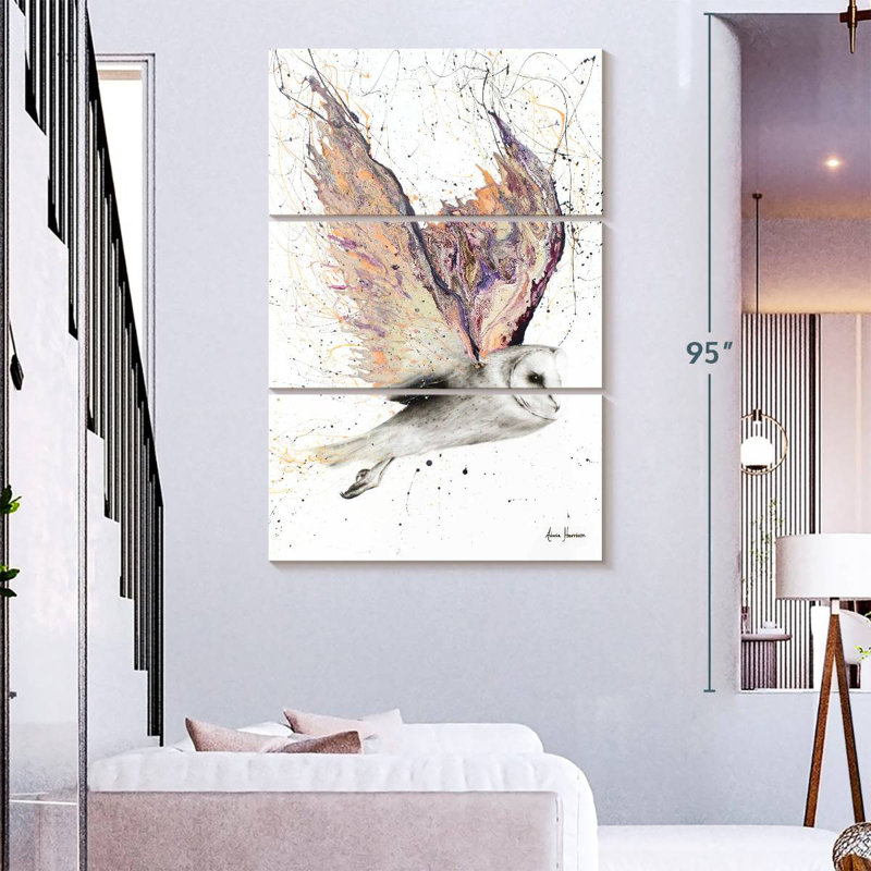 Brampt Heart Winged Owl, 74" H x 48" W