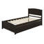 Lit plateforme simple en bois avec deux tiroirs Areisy-1154313430