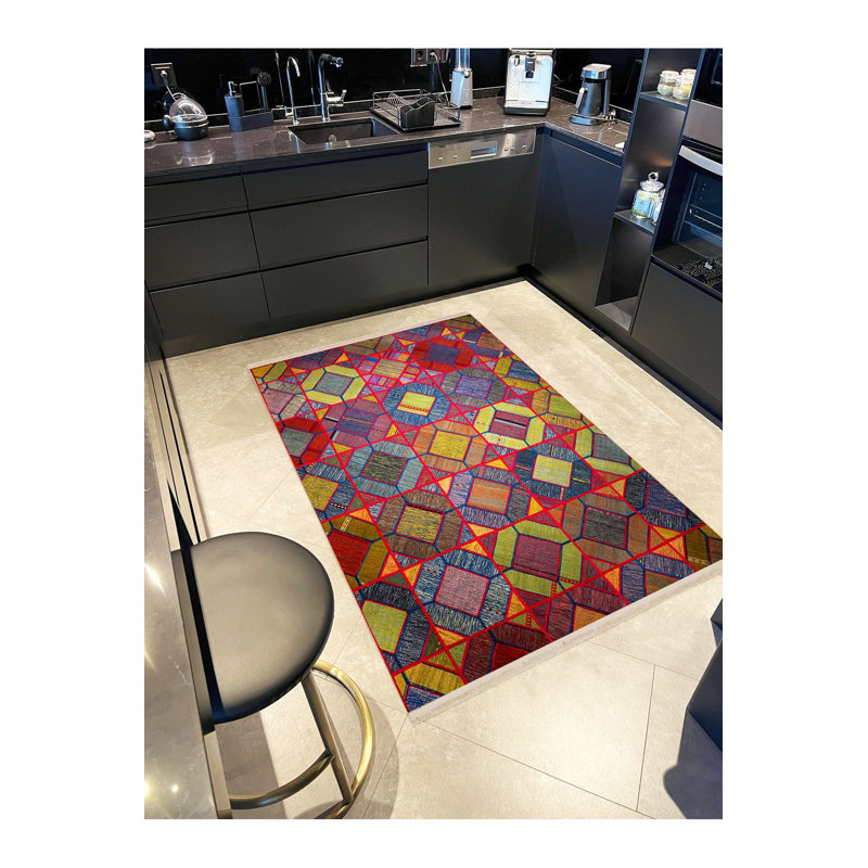 Tapis décoratif à motifs multicolores Northern Collection, Tapis de couloir 4 pi 11 po x 9 pi 10 po inclus