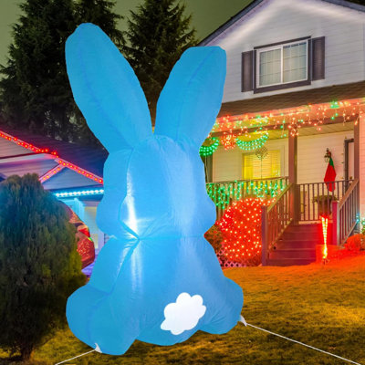 Easter Inflatable Yard Decorations Easter Bunny Blow Up Cute Rabbits Theme Inflatable For Spring Easter Outdoor Decorations
