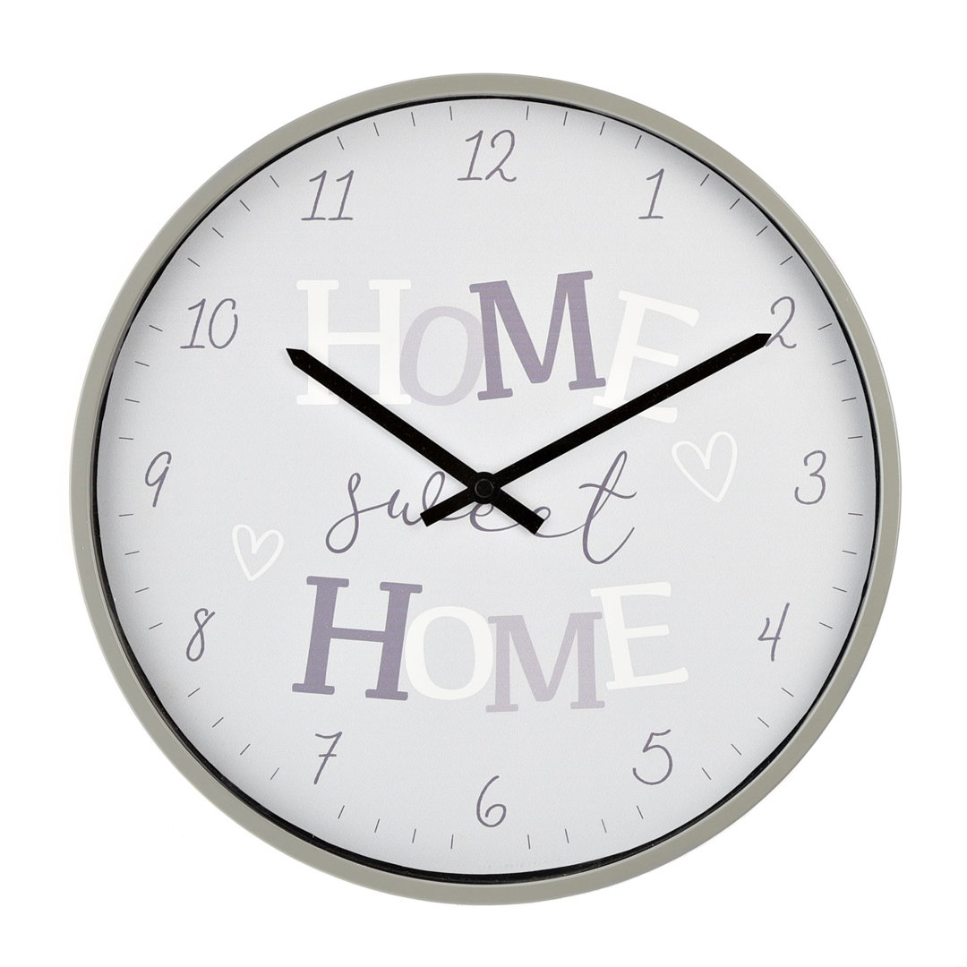 Brambly Cottage Slogan Wall Clock "Home Sweet Home" 30Cm