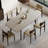 Sintered Stone Solid Wood Ash gray and brown Dining Table-76146415