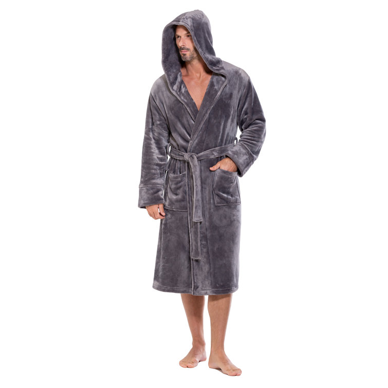  U2SKIIN Mens Hooded Robe, Plush Robes for Men Long Fleece  Bathrobe : Clothing, Shoes & Jewelry