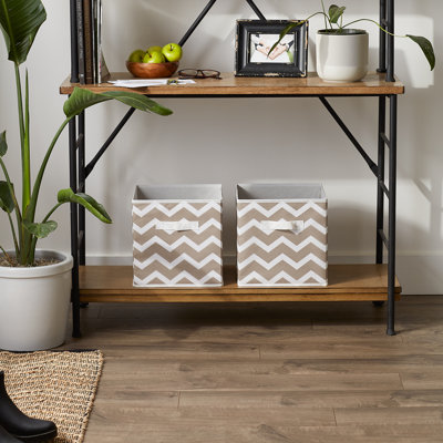 Ensemble de cubes en tissu à chevrons
