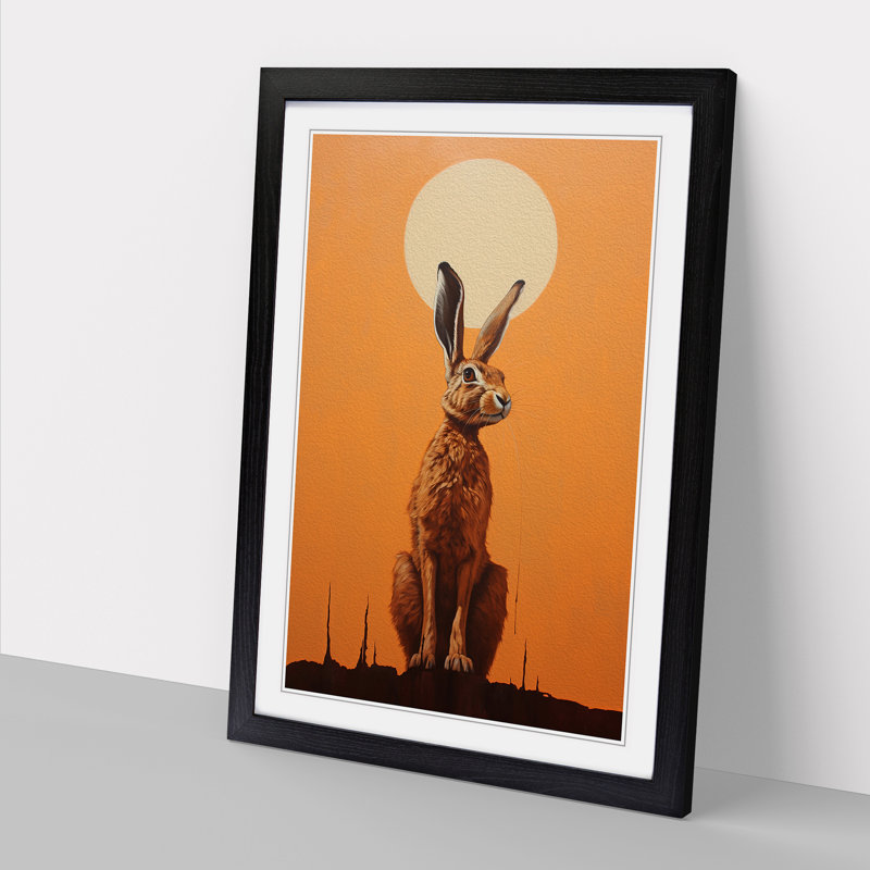 Hare Minimalism Art - Framed Print