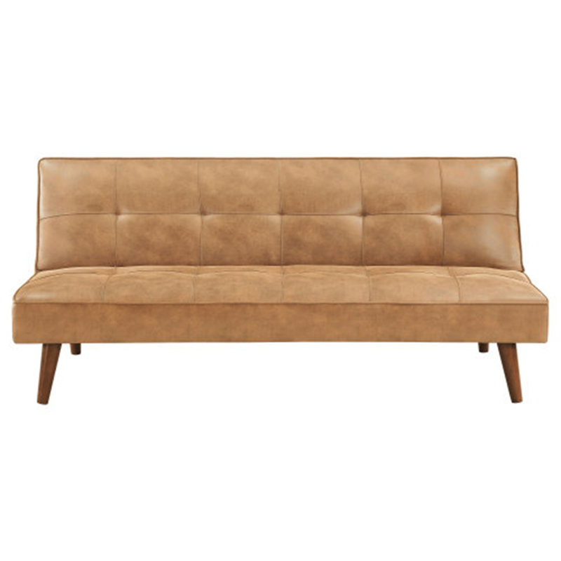 Saddle Upholstered Convertible Sofa Bed, Brown