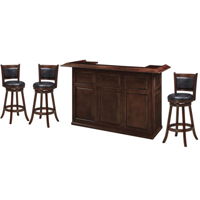 Ensemble de bar 72 po avec trois tabourets By RAM Game Room