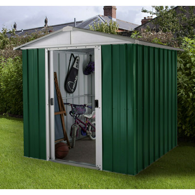 6 ft. W x 7 ft. D Metal Apex Garden Shed