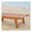 Chaise longue inclinable d'extérieur pliante avec roulettes, structure en bois d'acacia - couleur teck