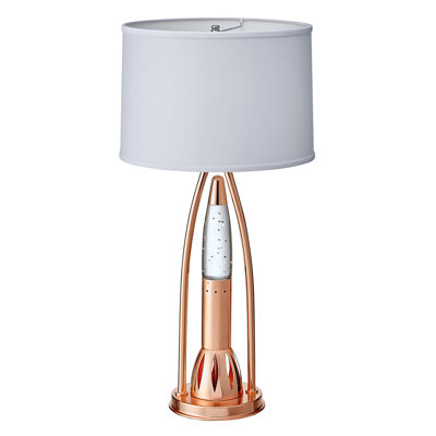 Beautiful Water Dancing Table Lamp 1pc Modern Design Home Decor Finition en cuivre Luxueux Sparkling décoratif Lampe de chambre à coucher Lampe de salon