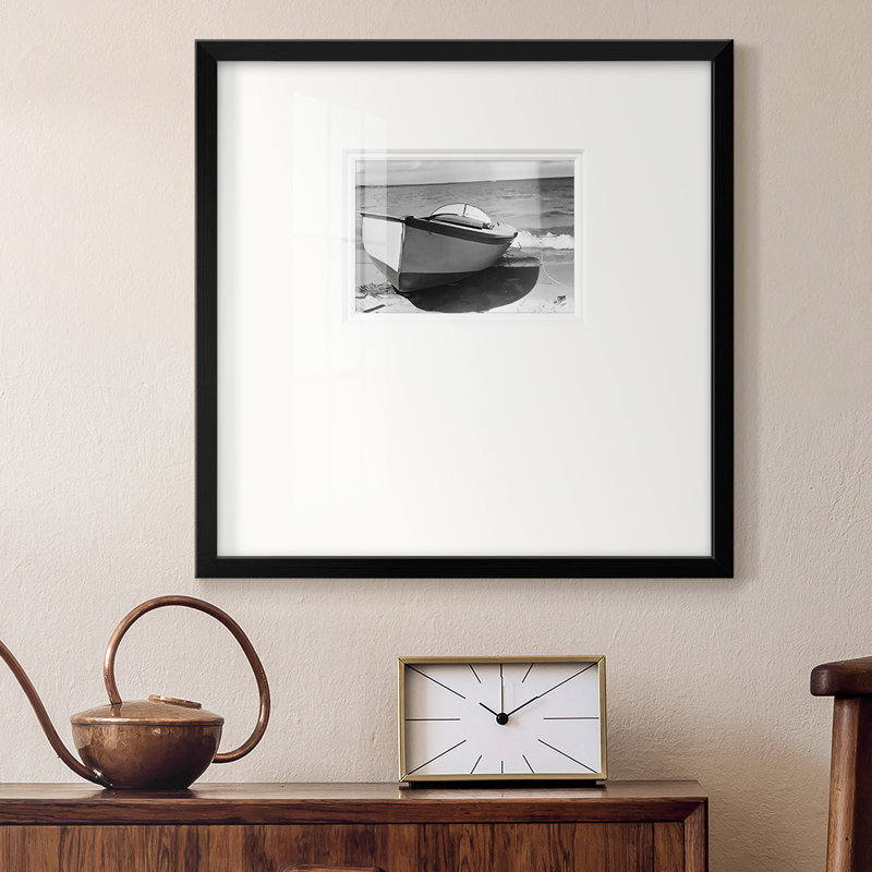 Chamisa Vintage Row bateau II, reproduction d'art encadrée, H 21 po x l 21 po x P 1,25 po
