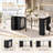 Convertible Dining & Island Table With LED Lighting And Charging Ports, Hidden Storage-390918054