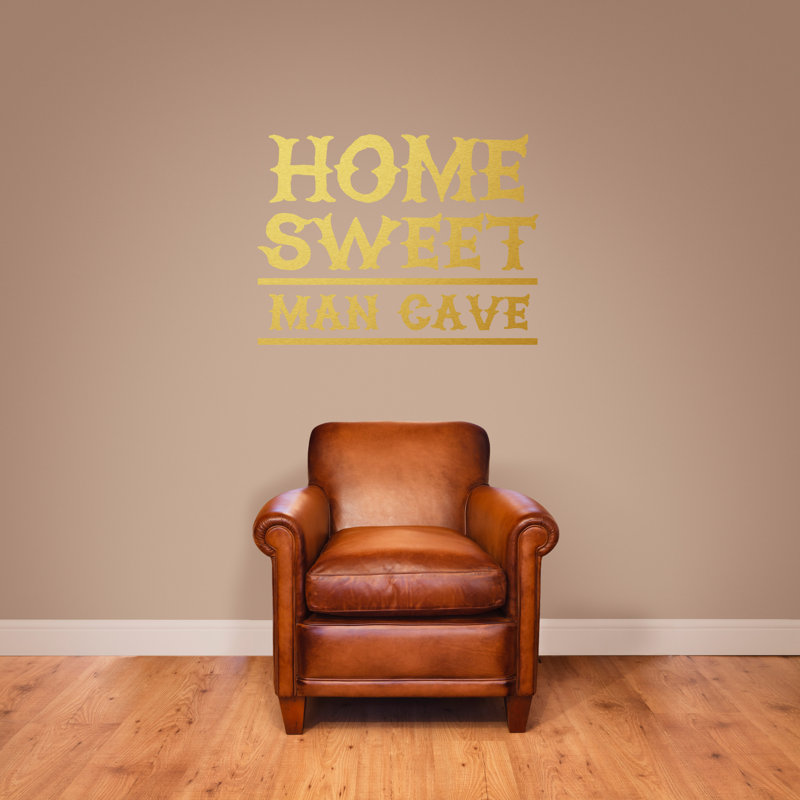 Adhésif décoratif Henn Home Sweet Man Cave, Or