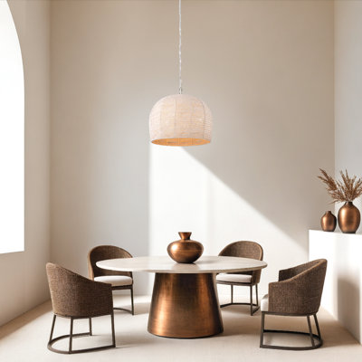 Antiqua 3 - Light Natural Dome Pendant