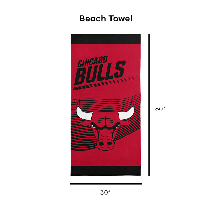 Serviette de plage 30 po x 60 po NBA Chicago Bulls