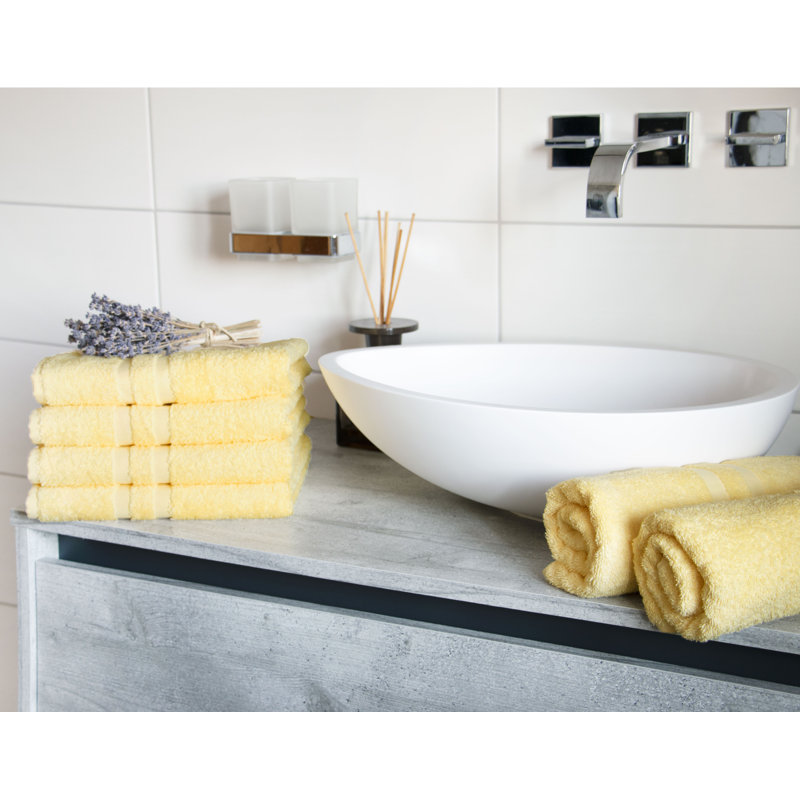 Midweight Hand Towel, Yellow