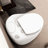 1.28 Single Flush Glossy White Ceramic Toilet - Egg Shape, Construction, Bathroom Upgrade Egg-Shaped Flush, Scratch, Easy Cleaning