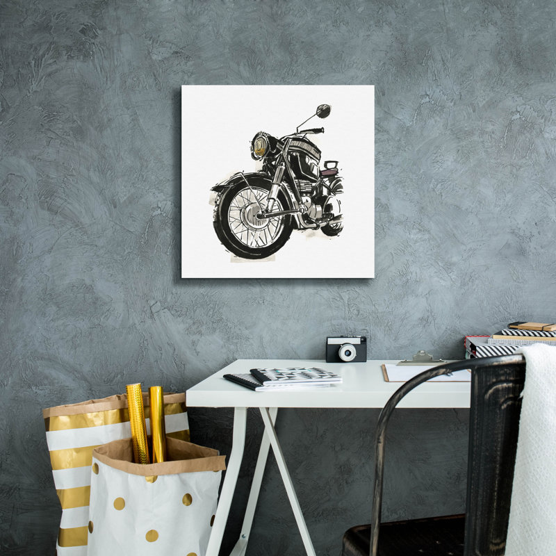 «Epic Graffiti», collection d'art sur toile «Two Wheels Collection C» par Annie Warren, 18 po x 18 po, H 18 po x l 18 po