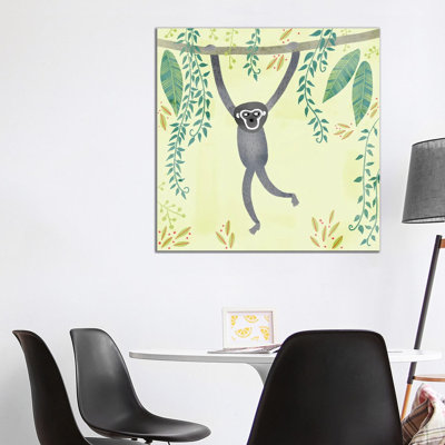 Gibbon 1 Piece Wrapped Canvas Wall Art