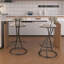 Ensemble de 2 tabourets de bar rembourrés avec tabourets de bar modernes en velours pour îlot de cuisine et salon-144202761