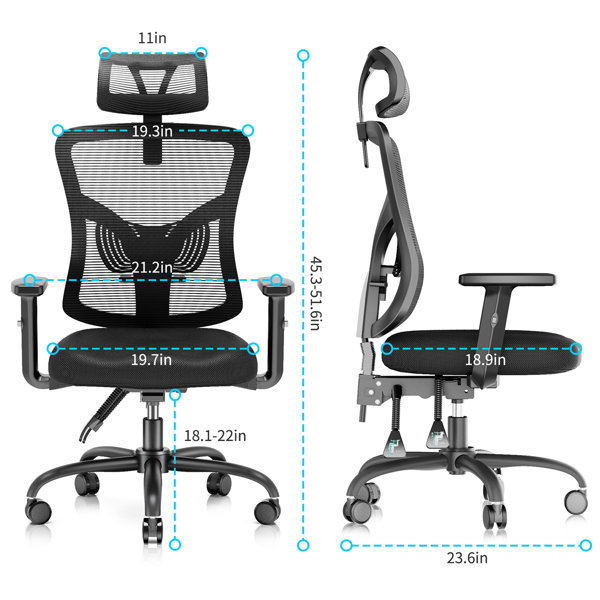 Appling Ergonomic Polyester/Polyester Blend Office Chair