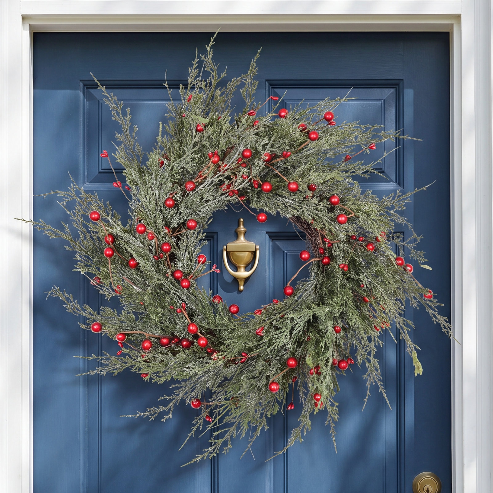 22" Handcrafted Berry Christmas Wreath