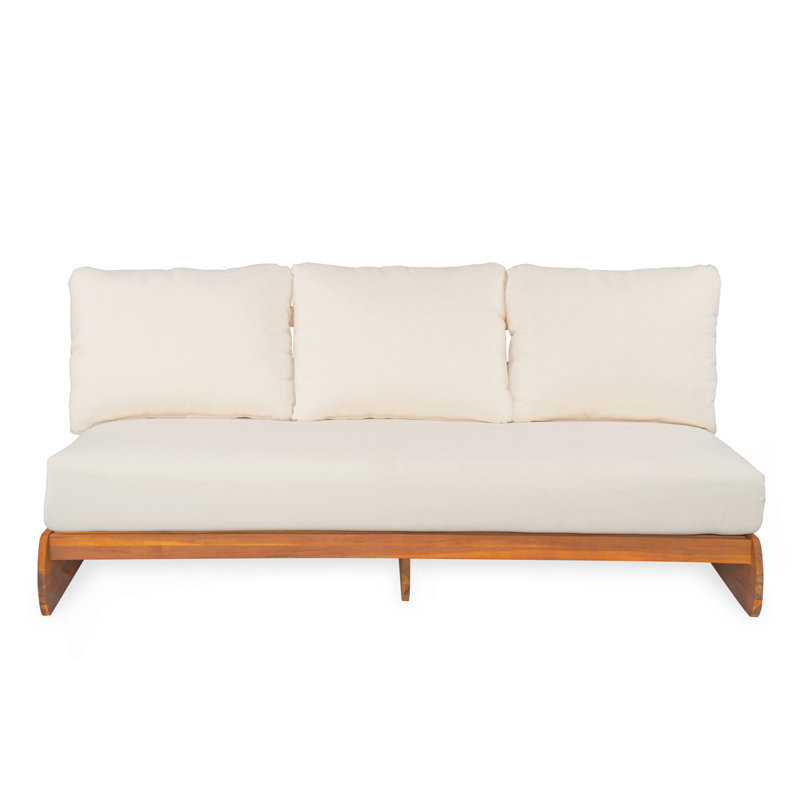Paresseux d'extérieur 3 places en acacia beige, Teak
