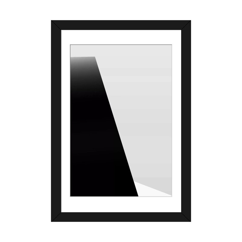 Atmospheres modernes Albree, impression sur toile, H 24 po x l 16 po x P 1 po, Papier d'art encadré noir, Blanc