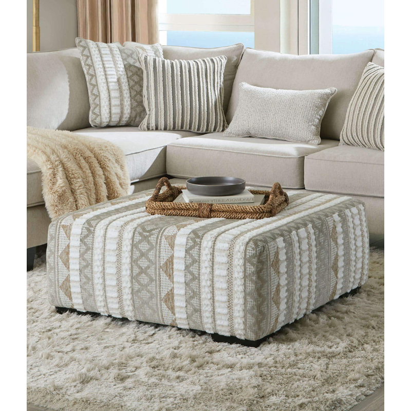 Repose-pieds l 37,6 po, beige / ivoire