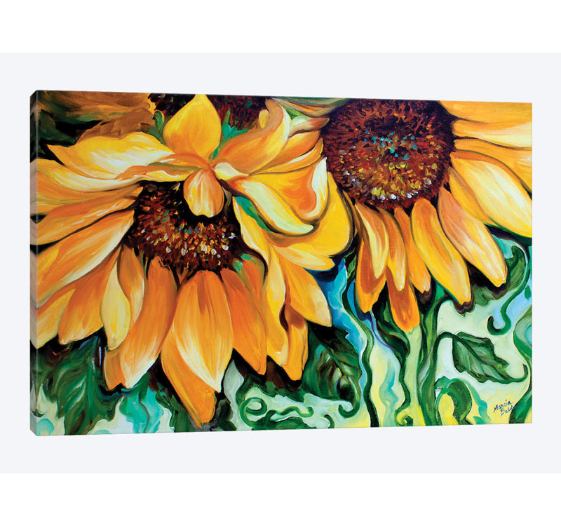 « the tournesol », reproduction sur toile, H 8 po x l 12 po x P 0,75 po