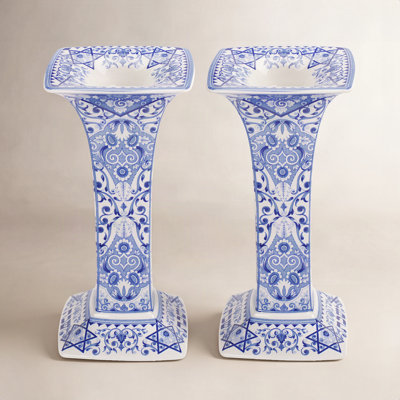 Spode Judaica 8" Sabbath Candlesticks