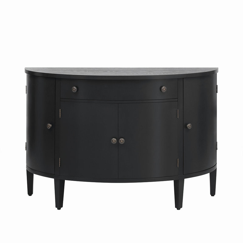 Armoire de rangement courbée pour la maison, Noir
