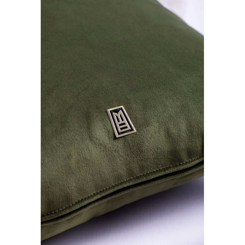 Colibrí Hand Embroidered Decorative Throw Pillows by Andean, In Stock, Olive Green