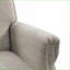 Fauteuils inclinables, fauteuil inclinable classique avec 3 positions verrouillables Julian, structure en bois massif, revêtement en polyester acrylique sable | Têtes de clou argentées