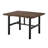 Rundell 48" Dining Table - Rustic Industrial Solid Pine Wood Top with Reclaimed Wood Finish, Strong Powder-Coated Metal Legs, Ideal for Kitchen and Loft Spaces, Natural Wood Variations