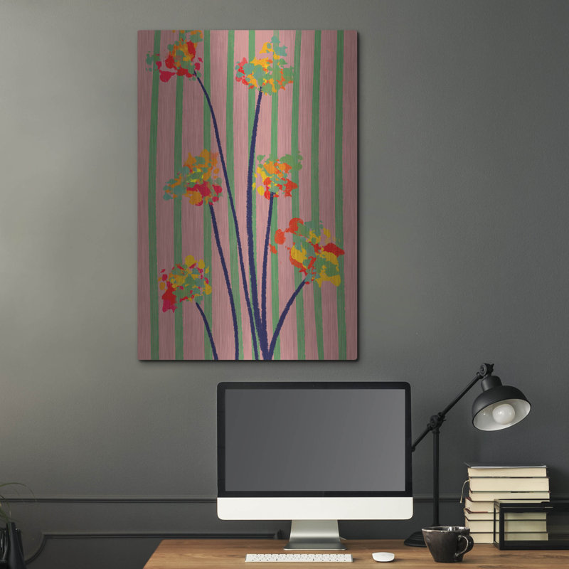 Flowers' by Cesare Bellassai Metal Wall Art, 24" x 36", 36" H x 24" W