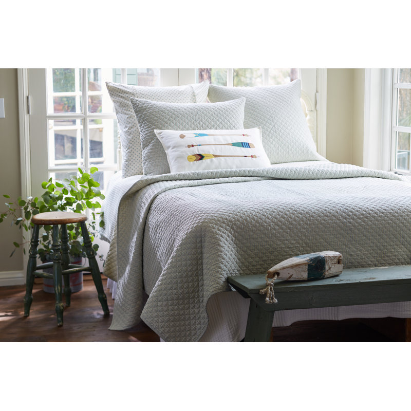 Boathouse Stripe Cotton Quilt, Queen Quilt