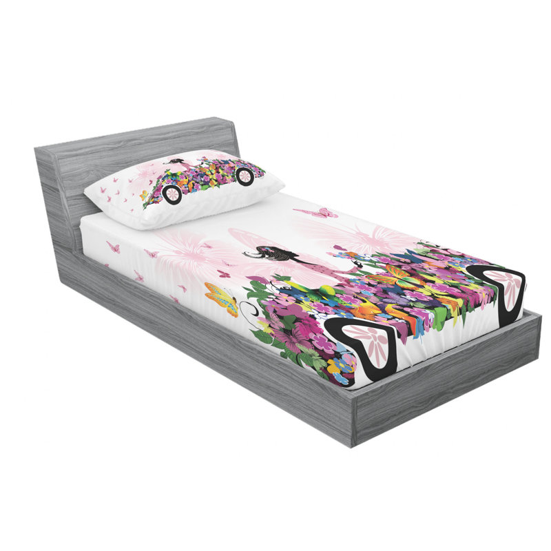 Microfiber Sheet Set, Twin Sheet Set with Fitted Sheet