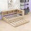 Lit de jour simple avec couchette simple, tablettes de rangement et ports USB-241684699