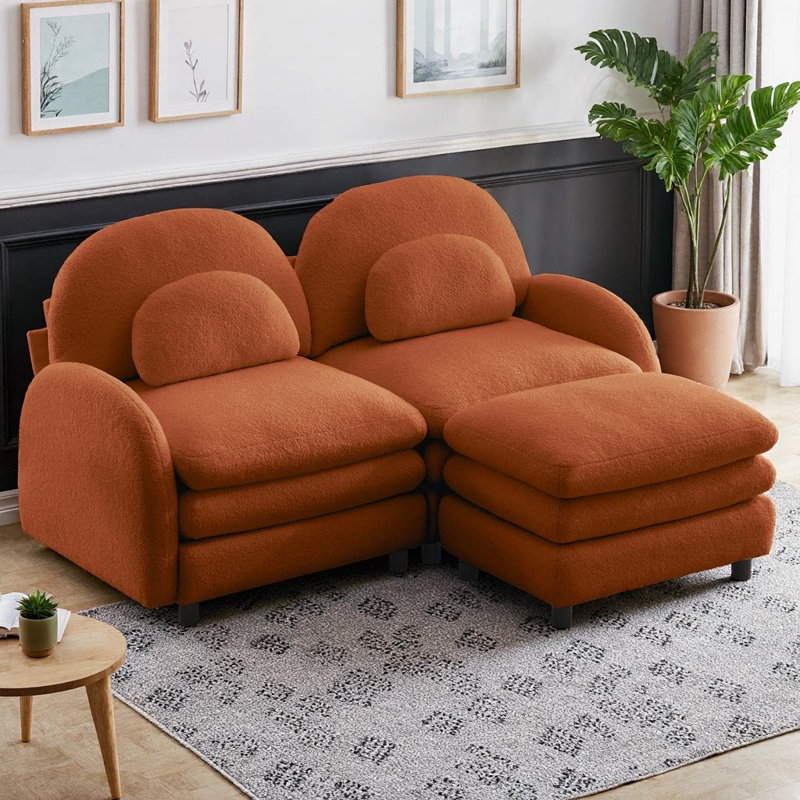 Canapé-lit Teddy, Orange