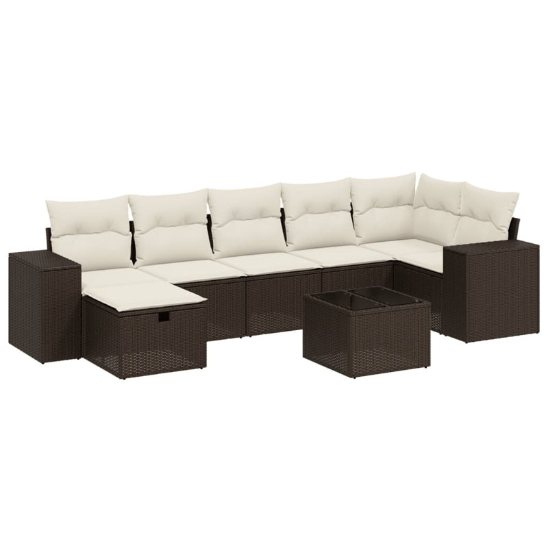 Vidaxl Garden Sofa Set Brown