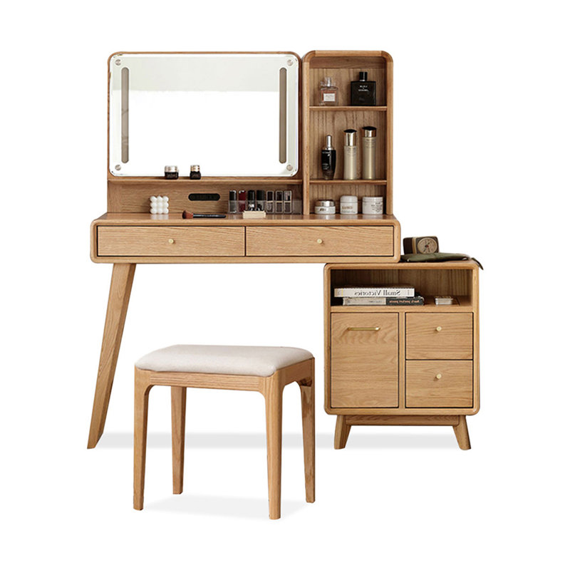 Makeup Vanity with Light mirror,6 drawers,Power Outlet